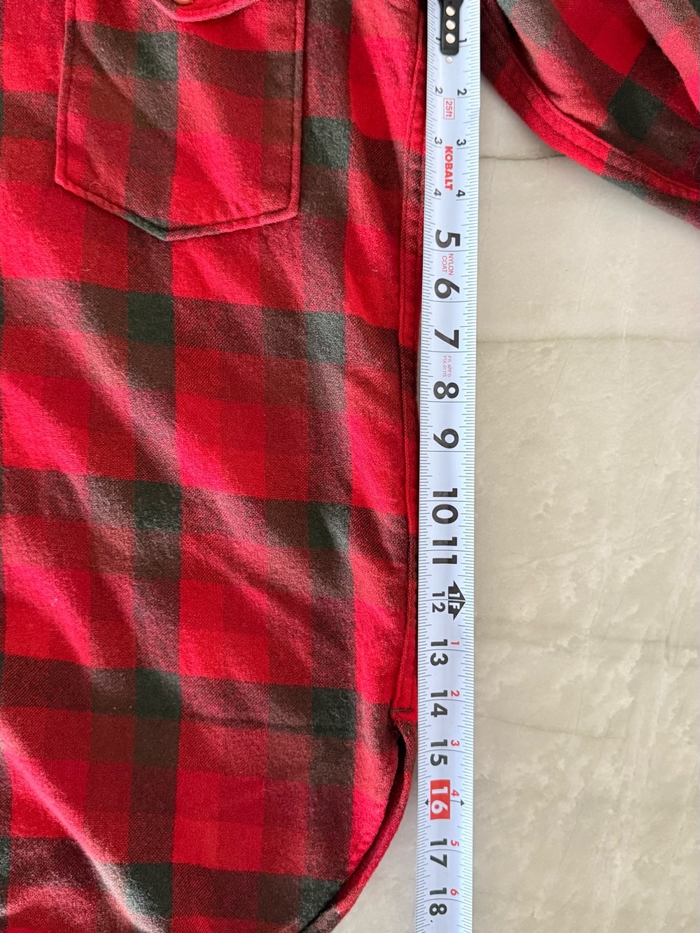 Rare - Vintage Pendleton Red and Black Plaid Wool Button-Down Shirt men’s - Picture 9 of 10